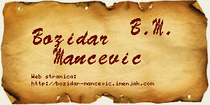 Božidar Mančević vizit kartica